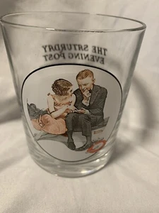 A Night on the Town - NORMAN ROCKWELL - Glass 12 oz - The Saturday Evening Post - Picture 1 of 3
