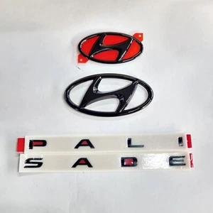 Front Rear Logo Black High glossy Emblem (Fits: 2022 2023 The New Palisade) - Bild 1 von 16
