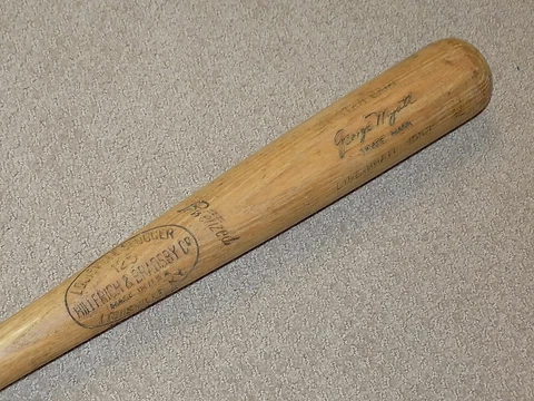 George Myatt 1953 All Star Game Bat New York Giants Washington Senators Cover