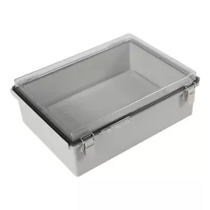 Caja de conexiones con pestillo de acero inoxidable cubierta con bisagras de montaje en pared transparente nueva - Imagen 1 de 16
