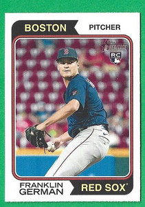 Franklin German 2023 Topps Heritage Rookie Card #77 - MINT - Boston Red Sox