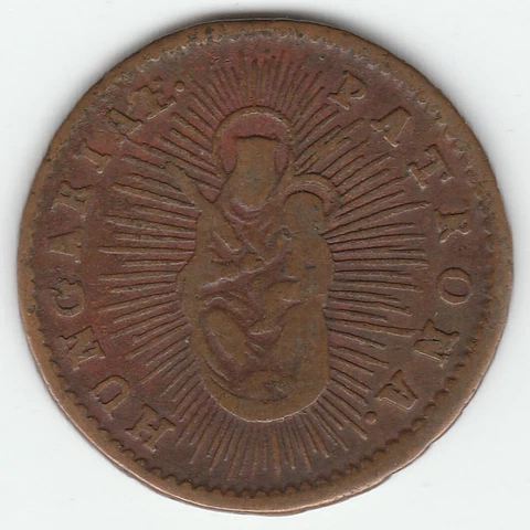 1767 Hungary "Madonna & Child" Low Mintage Copper Denar Nice Free Shipping Cover