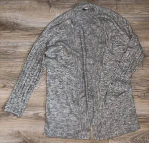 H&M Divided Damen Strickjacke Cardigan offen Strick mit Alpaka Grau M - Bild 1 von 6