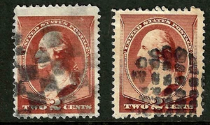 Fancy Cancel Checkerboard & Grid 2 Cent Washington Sc #210 Banknote 1883 US55E21 - Bild 1 von 3