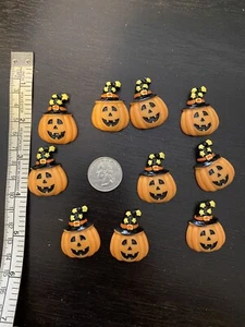 Centro de moño de cabello de resina con sombrero de calabaza de 10 piezas - Imagen 1 de 2