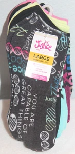 New Justice 6 Pairs Cushion No-Show Socks ~ Size L Shoe 4-10 - Picture 1 of 4