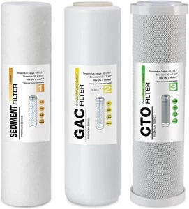 Replacement Pre-Filter Set for Reverse Osmosis Water Filter Systems, Made in USA - Picture 1 of 8