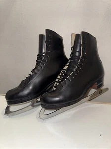 Vintage Riedell Red Wing Figure Skates Men’s Size 7 Sheffield Blades Black New - Picture 1 of 8