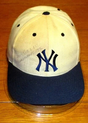 1996 Joe Torre Autographed New York Yankees Cap World ChampsW/Plastic Protector - Image 1 of 4