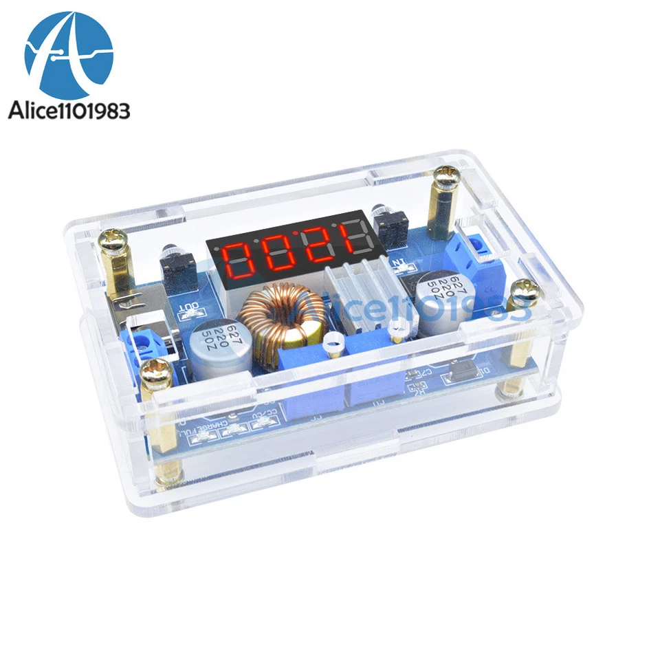 5A CC/CV W USB Voltmeter LED Drive Step down Lithium charger Power Module + CASE - Image 1 of 1