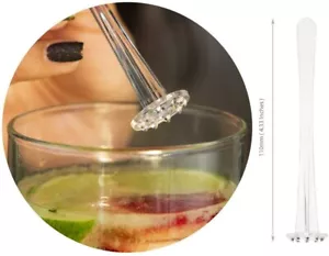 Swizzle Lemon Muddler for Cocktail and Ice Tea Drinks (Pack of 50) Clear, 110mm - Picture 1 of 6