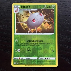 Silcoon 007/196 Pokemon Lost Origin SWSH Reverse Holo Uncommon Card NM - Picture 1 of 2