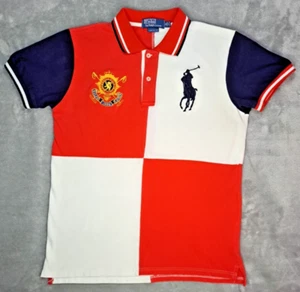 Polo Ralph Lauren Vintage Kids XLarge 1996 Crest Big Pony Red White & Blue Shirt - Picture 1 of 16