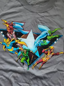 VINTAGE GRAPHITTI 2002 JUSTICE LEAGUE T-SHIRT COMIC COVER SHIRT 2X LARGE - Bild 1 von 5