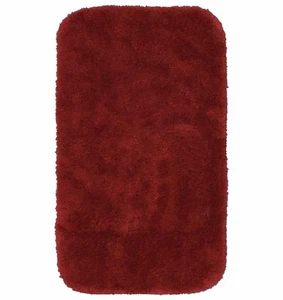 RARE solid bright flag red mainstays bathroom rug brand new shag machine wash - Picture 1 of 1