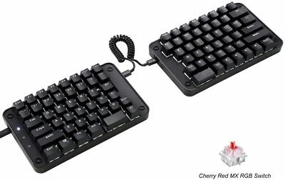 88 Keys Programmable Mechanical Keyboard Ergonomic Keypad Cherry MX Red Switches - Image 1 of 4