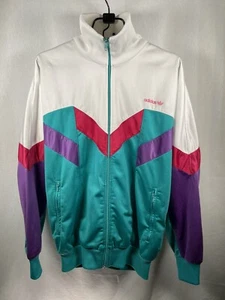 Giacca da pista da tennis calcio vintage anni '80 rara uomo multicolore | taglia M - Foto 1 di 9