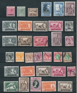 MALAYA 56 DIFF: S. UJONG, SELANGOR, PENANG, PAHANG, NEGRI SEMBILAN; MH & USED - Picture 1 of 2