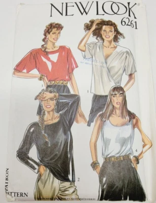 New Look 6261 Misses Shirts 4 styles sewing Pattern sizes 8-18 vintage - Image 1 of 3