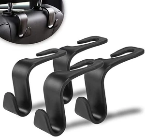 Ganchos para reposacabezas con respaldo de asiento de coche 4 piezas gancho para bolsa cartera tela comestibles - Imagen 1 de 12