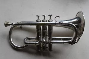 Cornetto soprano Besson Silver Eb con boccaglio e custodia - Foto 1 di 8