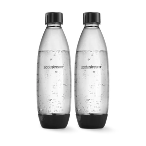 SodaStream 1L Slim Bottles Twin Pack - Black - Picture 1 of 2