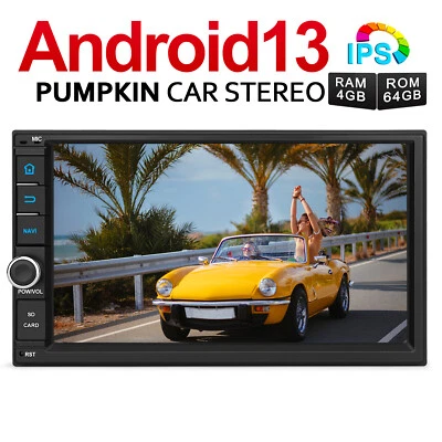Pumpkin 7" Android 13 Autoradio Doppel DIN GPS Navi Carplay Touchscreen 4GB 64GB - Bild 1 von 4