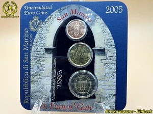 San Marino 2005 Euro KMS Minikit - Coincard 2 cent + 20 + 2 € Kursmünze mini kit - Bild 1 von 12