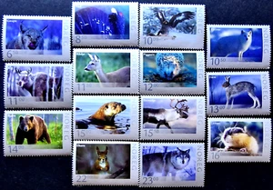 Norway MNH Wild Animals Wolf Bear Fox Birds 14 Stamps Set - Picture 1 of 6