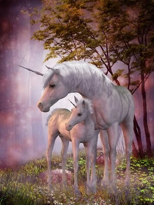 UNICORN CANVAS PICTURE POSTER PRINT WALL ART UNFRAMED  - Image 1 of 2