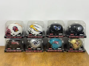 NEW (8) Bike XFL Authentic Mini Helmets Football Team Collection Vintage Logos - Picture 1 of 3
