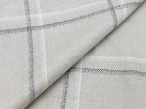 Holland & Sherry Windowpane Wool Fabric- Sloane Square / Taupe 1.45 yds DE13964 - Picture 1 of 3