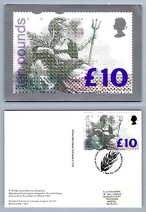 Britannia £10 High Value Definitive - 1993 PHQ #D1 H/S Used Card - Picture 1 of 1