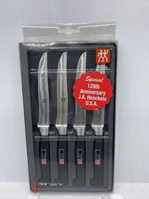 Conjunto de facas para bife ZWILLING Four Star 4 peças 31090-120*especial 120º aniversário EUA* - Imagem 1 de 4