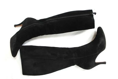 Botas de becerro Salvatore Ferragamo Nucleare Nero de gamuza talla 5 1/2 Ret. $495 Foto 1 de 4