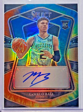 2020-21 Select #RS-BAL LAMELO BALL RC Auto Tie Dye Prizm 07/25 CHARLOTTE HORNETS