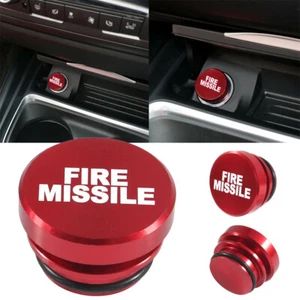 Car Cigarette Lighter Plug Fire Missile Button Cover 12V Decor Auto Accessories - Picture 1 of 9