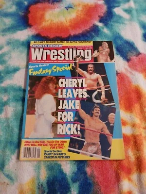 1️⃣9️⃣8️⃣9️⃣ Sports Review Wrestling Magazine January Jake Roberts/ Randy Savage - Image 1 of 4