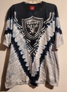 Rare Vintage 90s Tie Dye Oakland Raiders Football Single Stitch T Shirt - Picture 1 of 7