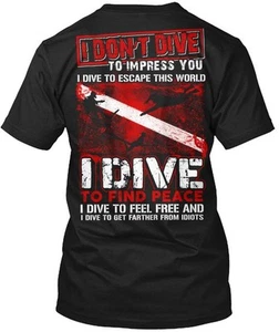 I Dive Scuba Diver Tee T-shirt Made in the USA Size S to 5XL - Picture 1 of 1