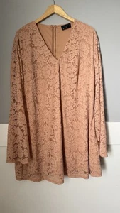 AX Paris Womens Curve Lace Coral Dress US Size 22 New With Tags T5 - Picture 1 of 8