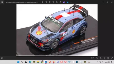 IXO RAM646 1/43 HYUNDAI I20 WRC PLUS PADDON or SORDO TOUR DE CORSE 2017 W/DECAL - Immagine 1 di 4