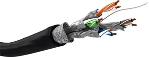 Goobay 53867 CAT 7 Outdoor Netzwerkkabel, S/FTP (PiMF), schwarz, 50 m Sauerstoff - Afbeelding 1 van 2