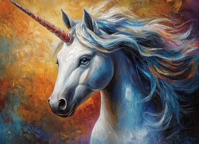 Unicorn Canvas Picture Print Wall Art - Image 1 of 4