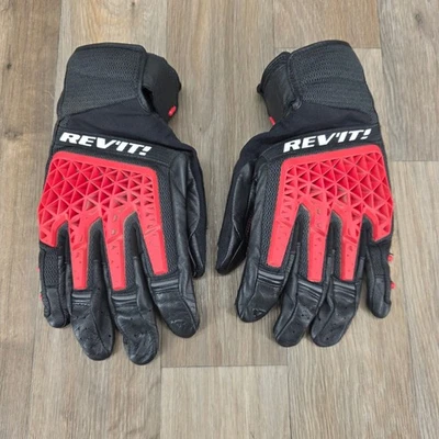 REV IT! Guantes de cuero Sand 4 3XL negros rojos aventura motociclismo para hombre Foto 1 de 4