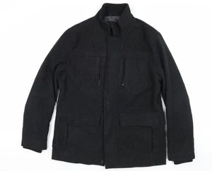 Marks and Spencer Men's Large Black Wool Military Jacket - Picture 1 of 12