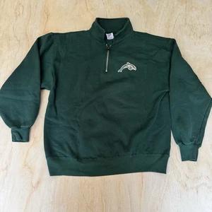 Vintage Miami Dolphins Large Quarter Zip Pullover Sweatshirt Athletic - Picture 1 of 9