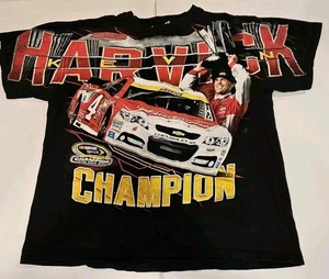 NASCAR Kevin Harvick AOP Shirt Size L 2014 Champion Black Chase Authentics # 4 - Picture 1 of 11
