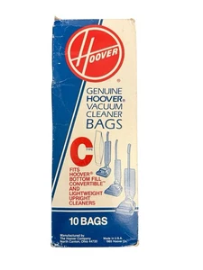 GENUINE HOOVER VACUUM CLEANER BAGS TYPE C - 10 NEW BAGS 4010322C - Picture 1 of 2