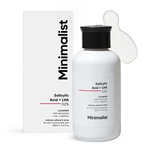 2% Salicylic Acid Face Wash for Oily Skin Anti Acne Cleanser w/ LHA & Zinc 100ml - Picture 1 of 5